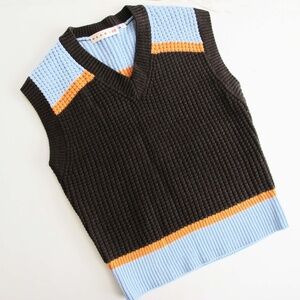 Marni x Uniqlo Knit Vest Brown Blue Orange XS